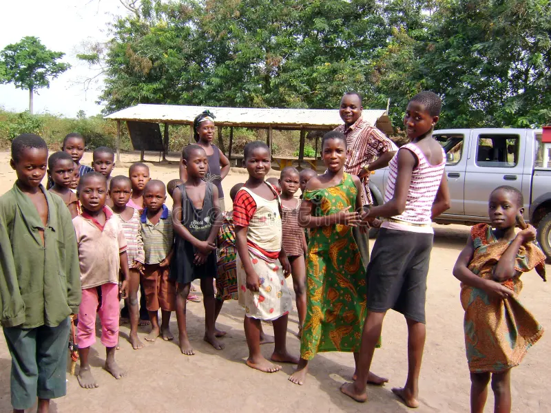 Children greeting visitors at a local school near Arusha