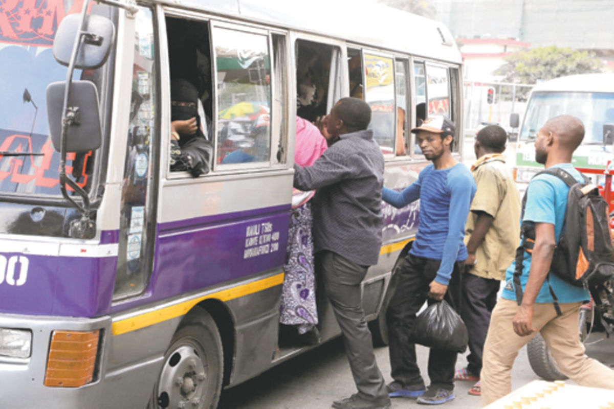 Colorful daladala bus in Dar es Salaam
