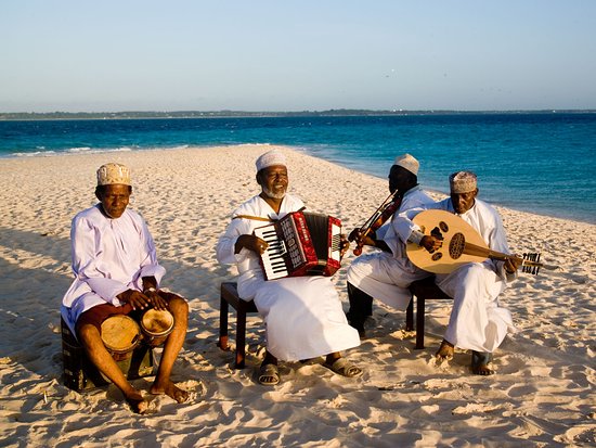 Zanzibar culture accross beach 